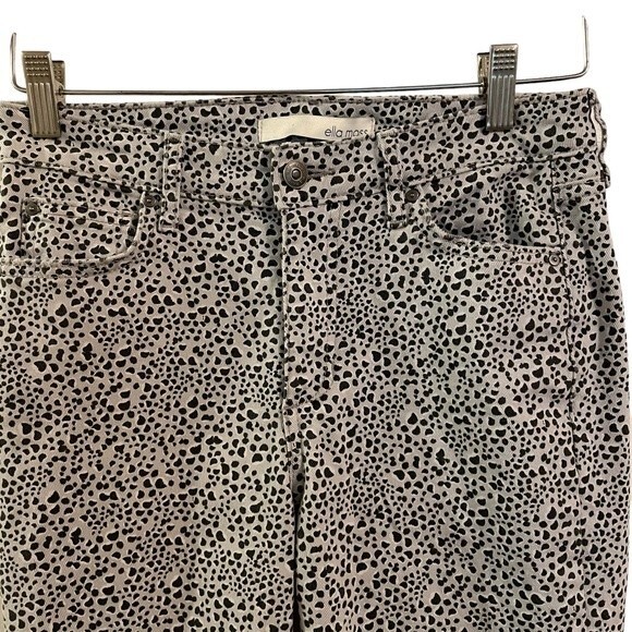 Ella Moss High Rise Skinny Jeans Animal Leopard Print Women's Size 26 - Picture 3 of 11
